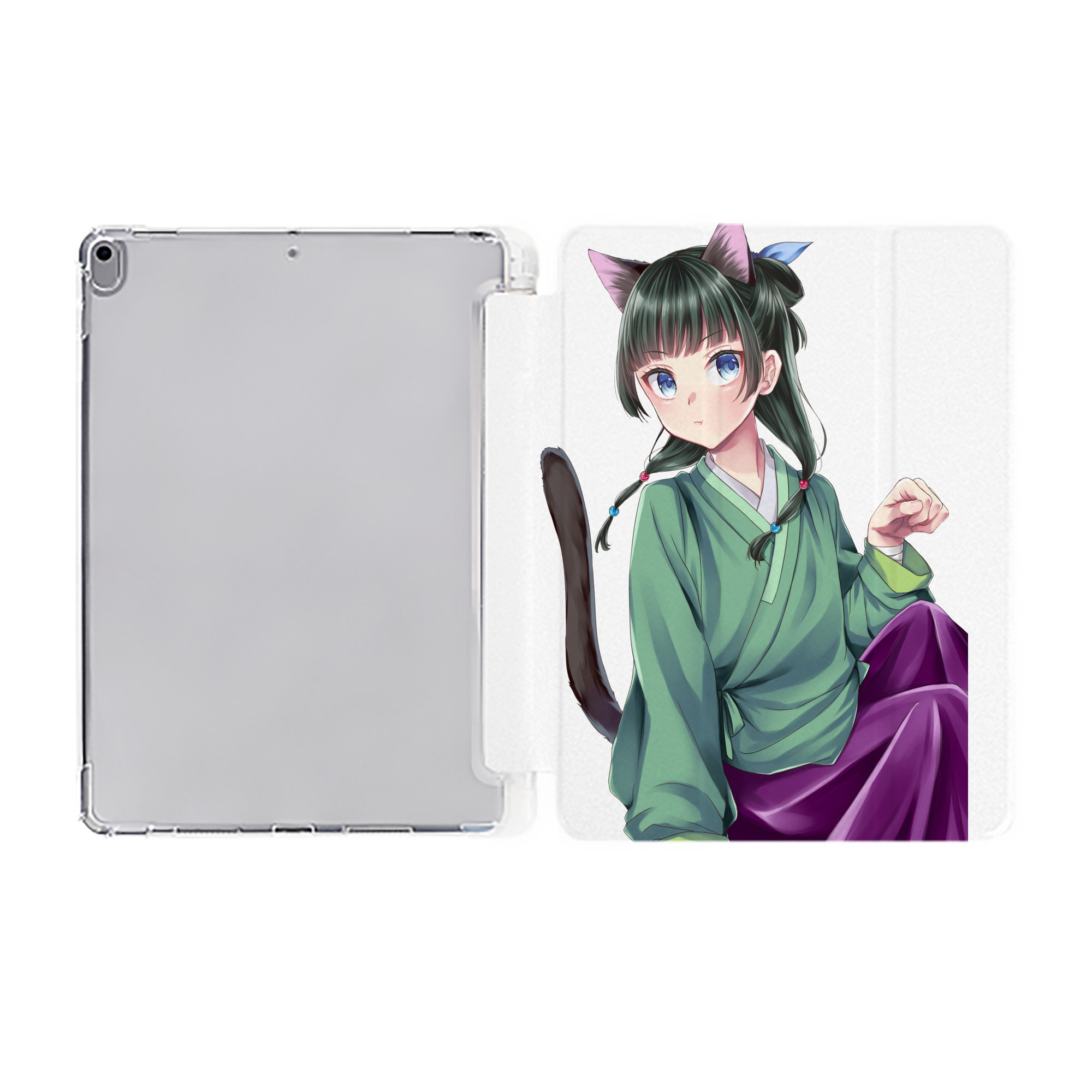（画像用） 薬屋のひとりごと The Apothecary Diaries IPad ケース ペン収納付き 三つ折りスタンド PUレザー×シリコン 対応機種9.5/10.5/10.9インチ
